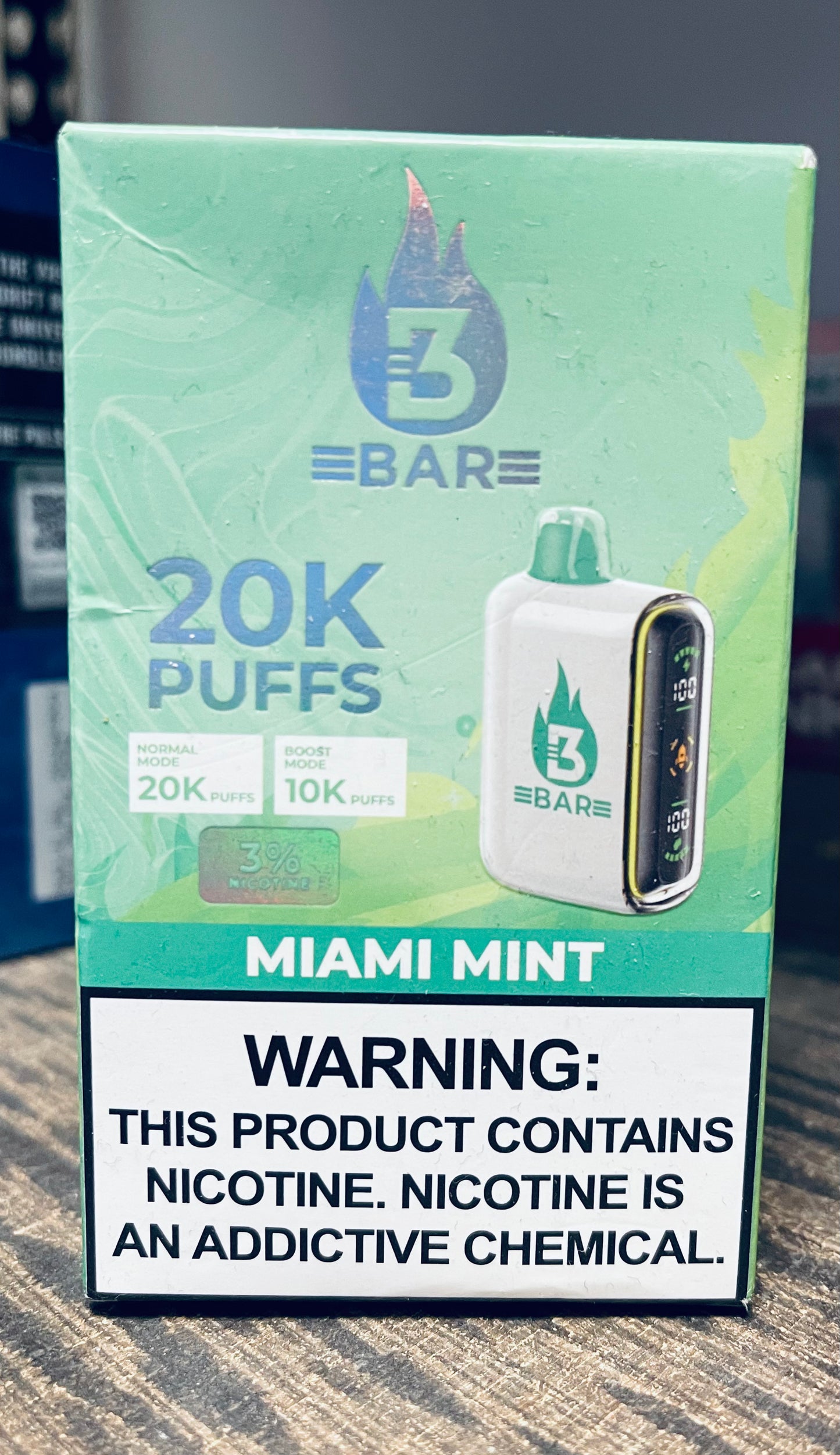3bar 3% Nicotine 20,000 Puff Disposable Vape