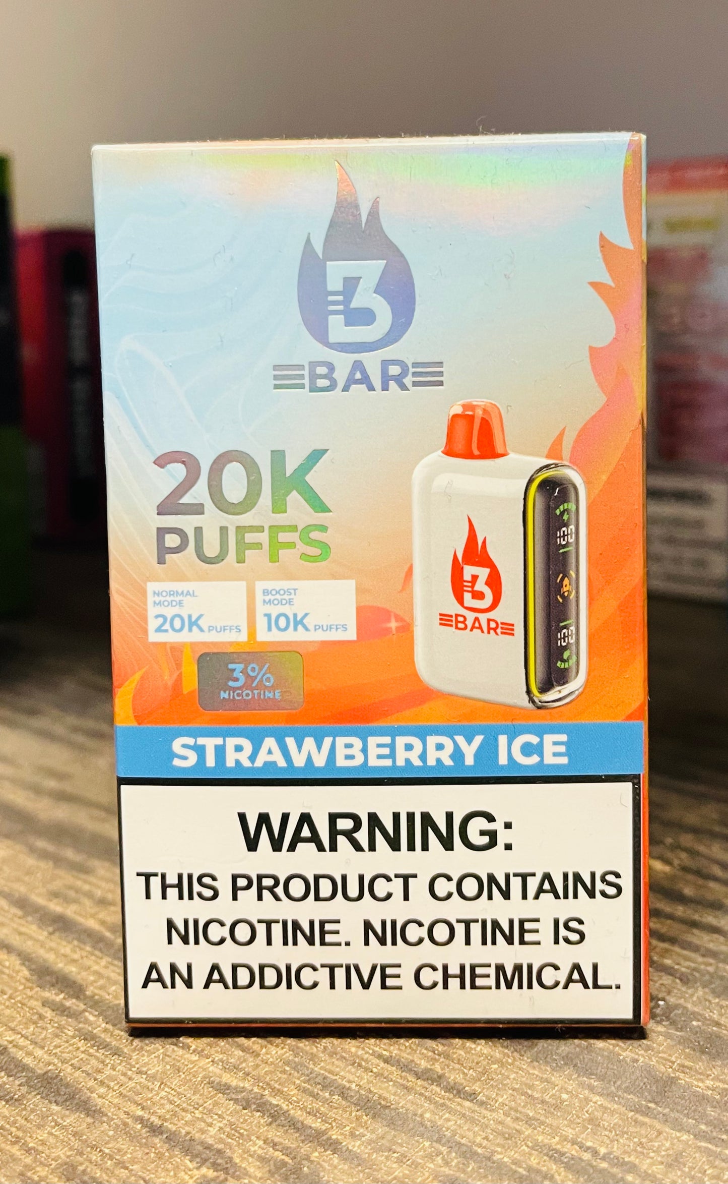 3bar 3% Nicotine 20,000 Puff Disposable Vape