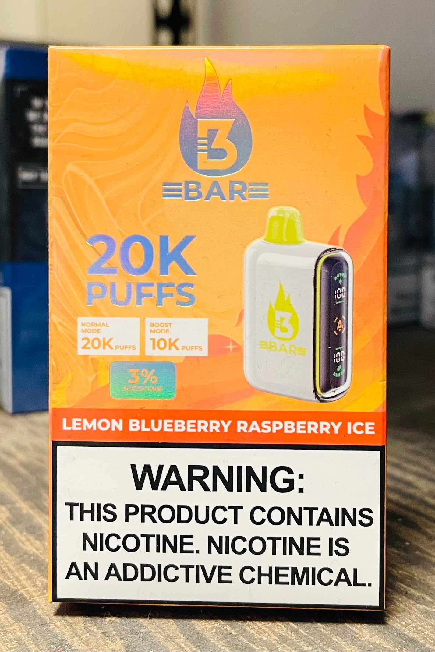 3bar 3% Nicotine 20,000 Puff Disposable Vape