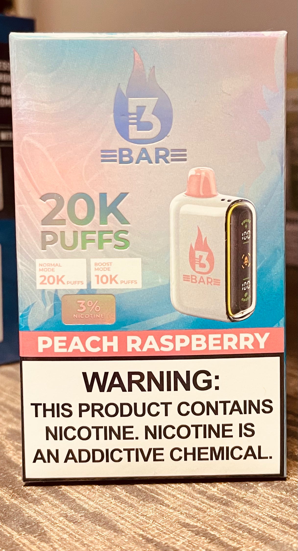 3bar 3% Nicotine 20,000 Puff Disposable Vape