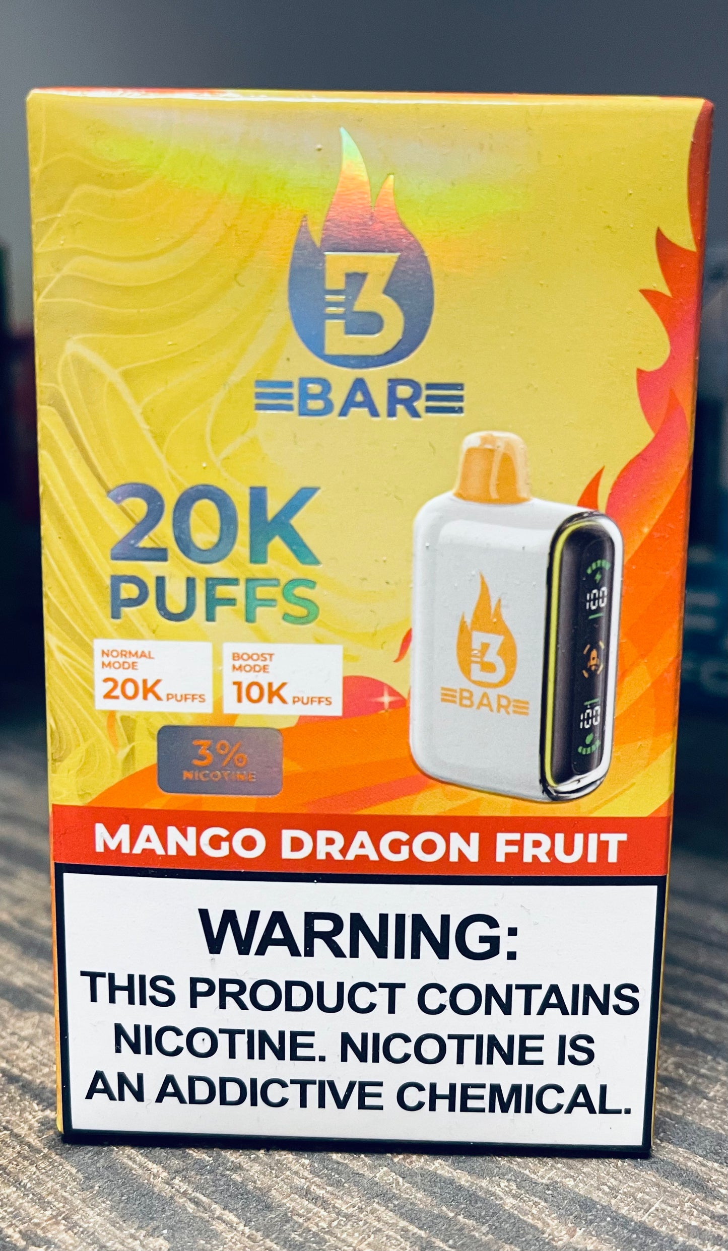 3bar 3% Nicotine 20,000 Puff Disposable Vape