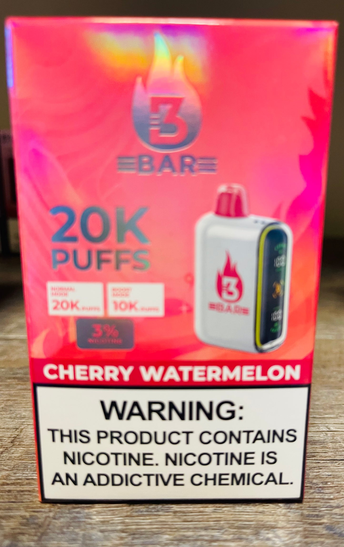 3bar 3% Nicotine 20,000 Puff Disposable Vape