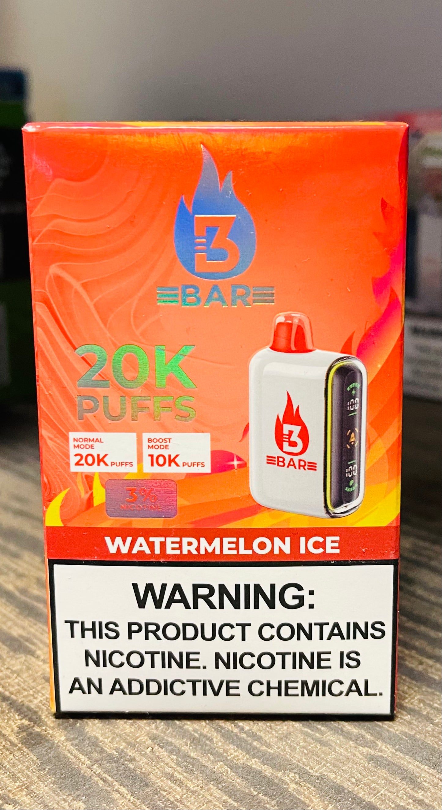 3bar 3% Nicotine 20,000 Puff Disposable Vape